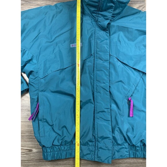 Vintage Columbia Whirlibird Ski Jacket Women’s Large Teal Green Radial Sleeve - Picture 5 of 9